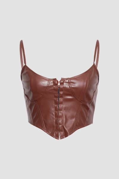 Corset Top in Faux Leather