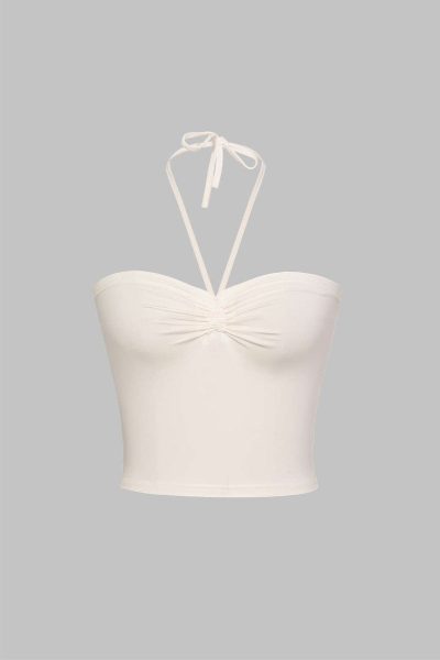 Halter Neck Ruched Cami Top
