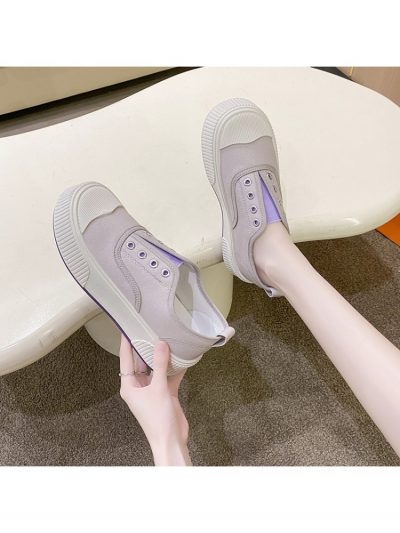 Summer Contrast Color Casual Canvas Shoes