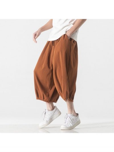 Solid Loose Casual Beach Long Pants
