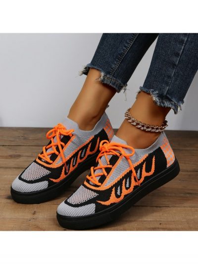 Casual Color Matching Strappy Sports Shoes